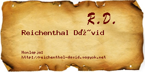 Reichenthal Dávid névjegykártya